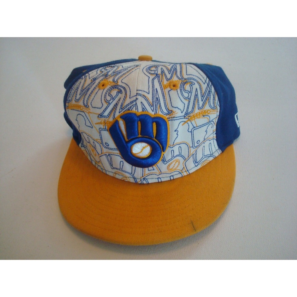 MILWAUKEE BREWERS NEW ERA FITTED SZ 7 DEADSTOCK HAT CAP VINTAGE P4